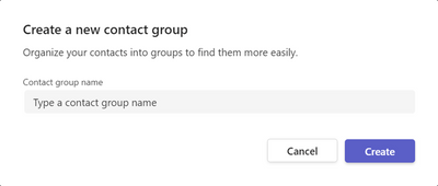 Contact groups Teams